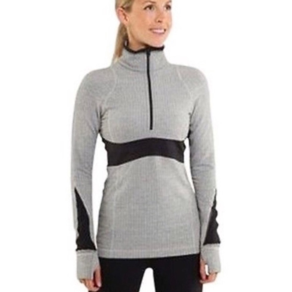 Lululemon full tilt herringbone 1/2 zip pull over